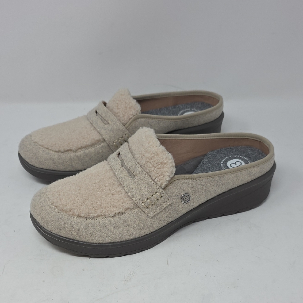 Bzees Giorgia Beige Cozy Mules Women's Size 10